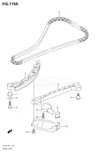 04003F-110001 (2011) 40hp E03-USA (DF40AT) DF40A drawing TIMING CHAIN