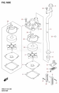 DF40A From 04005F-240001 (E34-Italy)  2022 drawing WATER PUMP ((DF50AVTH,DF60AVT):E01,DF60AVT:E11,DF40ASVT:E34)