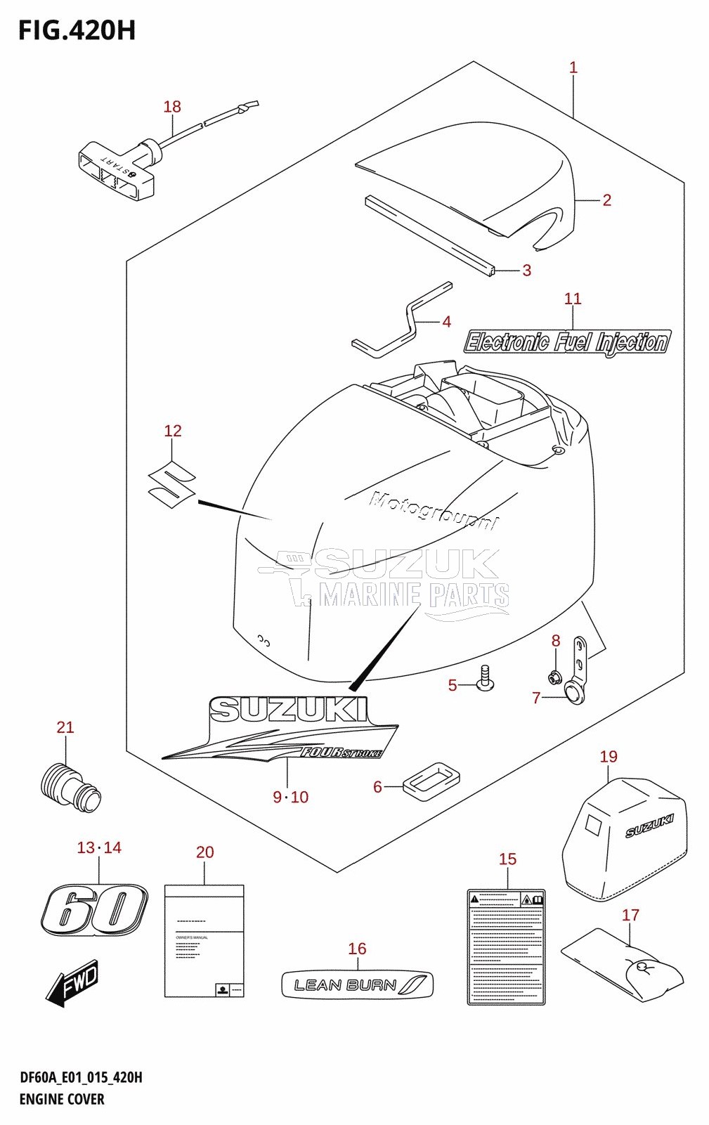 ENGINE COVER (DF60A:E40)