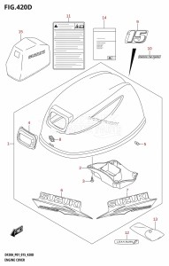 DF9.9B From 00995F-510001 (P01)  2005 drawing ENGINE COVER (DF15A:P01)