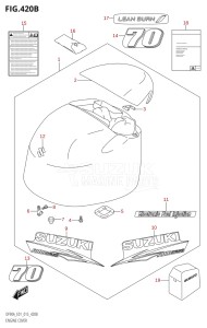 08002F-510001 (2005) 80hp E40 E01- (DF80A) DF80A drawing ENGINE COVER (DF70A:E40)