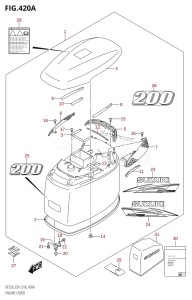 DF225T From 22503F-610001 (E01 E40)  2016 drawing ENGINE COVER (DF200T:E01,DF200Z:E01)