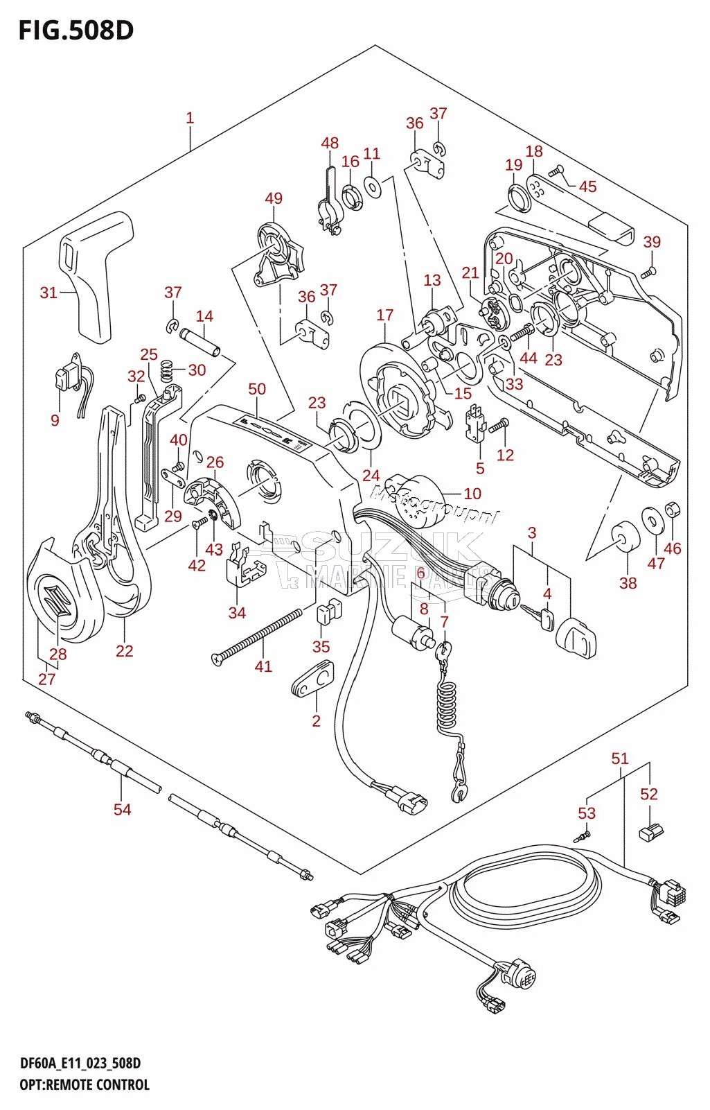 OPT:REMOTE CONTROL ((DF40A:E11,DF40AST:E34,DF50A:E11,DF60A:(E11,E40),DF60AVT:E11,DF40ASVT:E34):023)