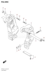 DF100A From 10003F-810001 (E11)  2018 drawing CLAMP BRACKET (DF115AT:E40,DF115AZ:E40)