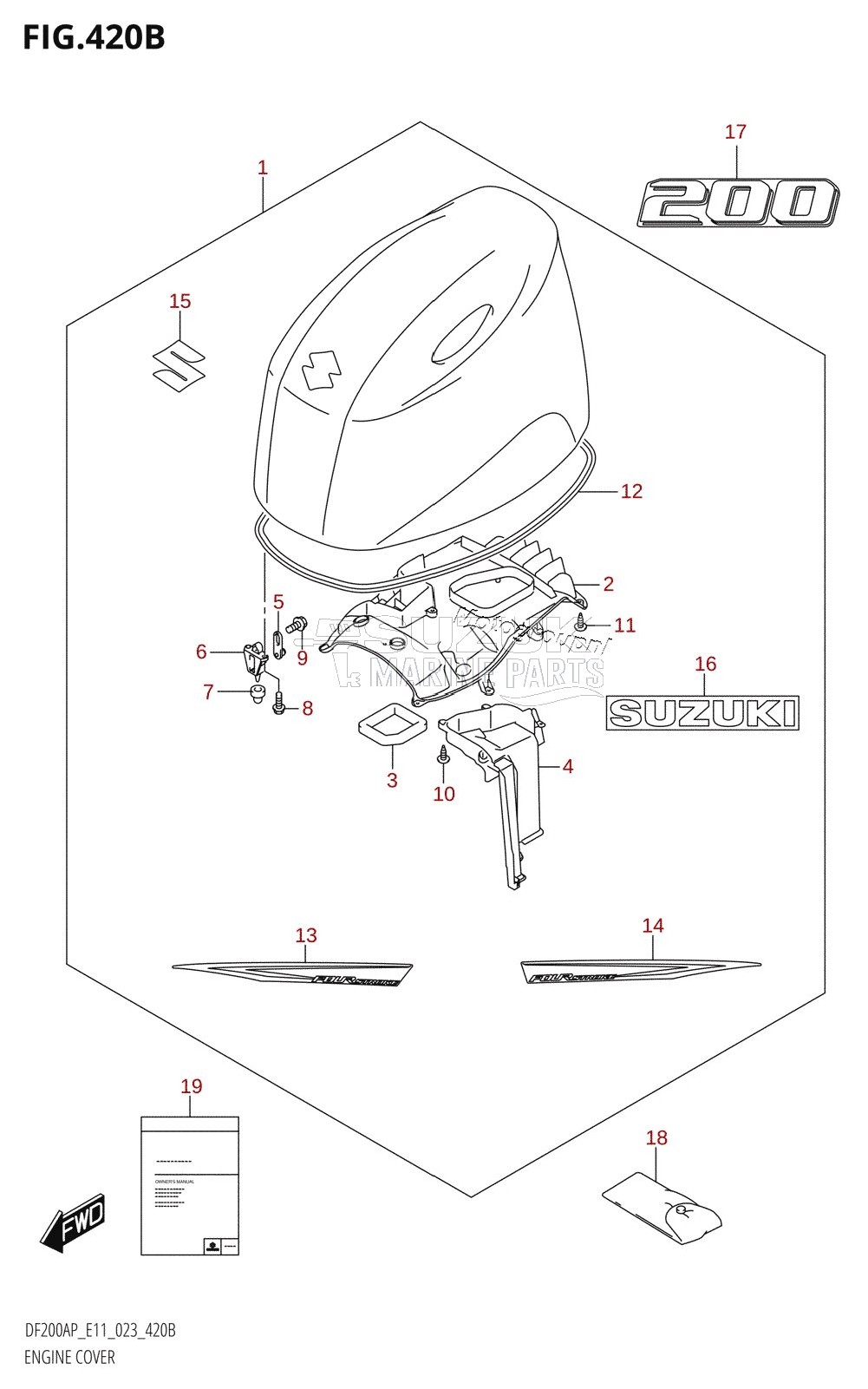 ENGINE COVER (DF200AP:(021,022,023))