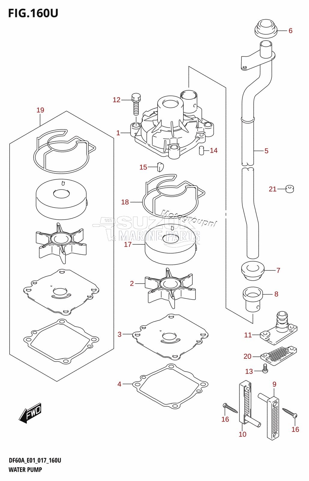 WATER PUMP (DF60AVTH:E40)