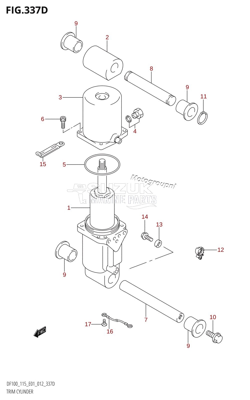 TRIM CYLINDER (DF115T:E40)