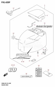 DF50A From 05003F-210001 (E01)  2012 drawing ENGINE COVER (DF60A:E01)