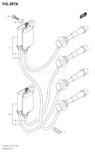 14003Z-710001 (2017) 140hp E11 E40-Gen. Export 1-and 2 (DF140AZ) DF140AZ drawing IGNITION COIL