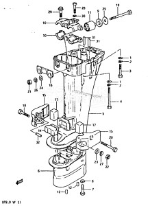 DT9.9 From 00993-512880 ()  1985 drawing DRIVESHAFT HOUSING