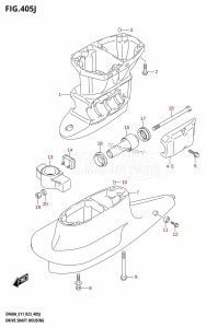 DF40A From 04003F-140001 (E01 E11)  2021 drawing DRIVE SHAFT HOUSING (DF40ASVT:E34)