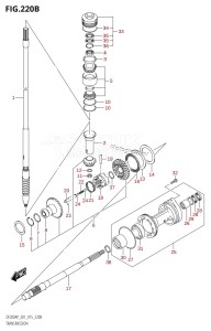 DF200AP From 20003P-510001 (E01 E40)  2015 drawing TRANSMISSION (DF200AP:E40)