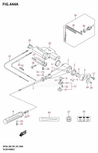 DF25A From 02504F-510001 (P01)  2015 drawing TILLER HANDLE (DF25A:P01)