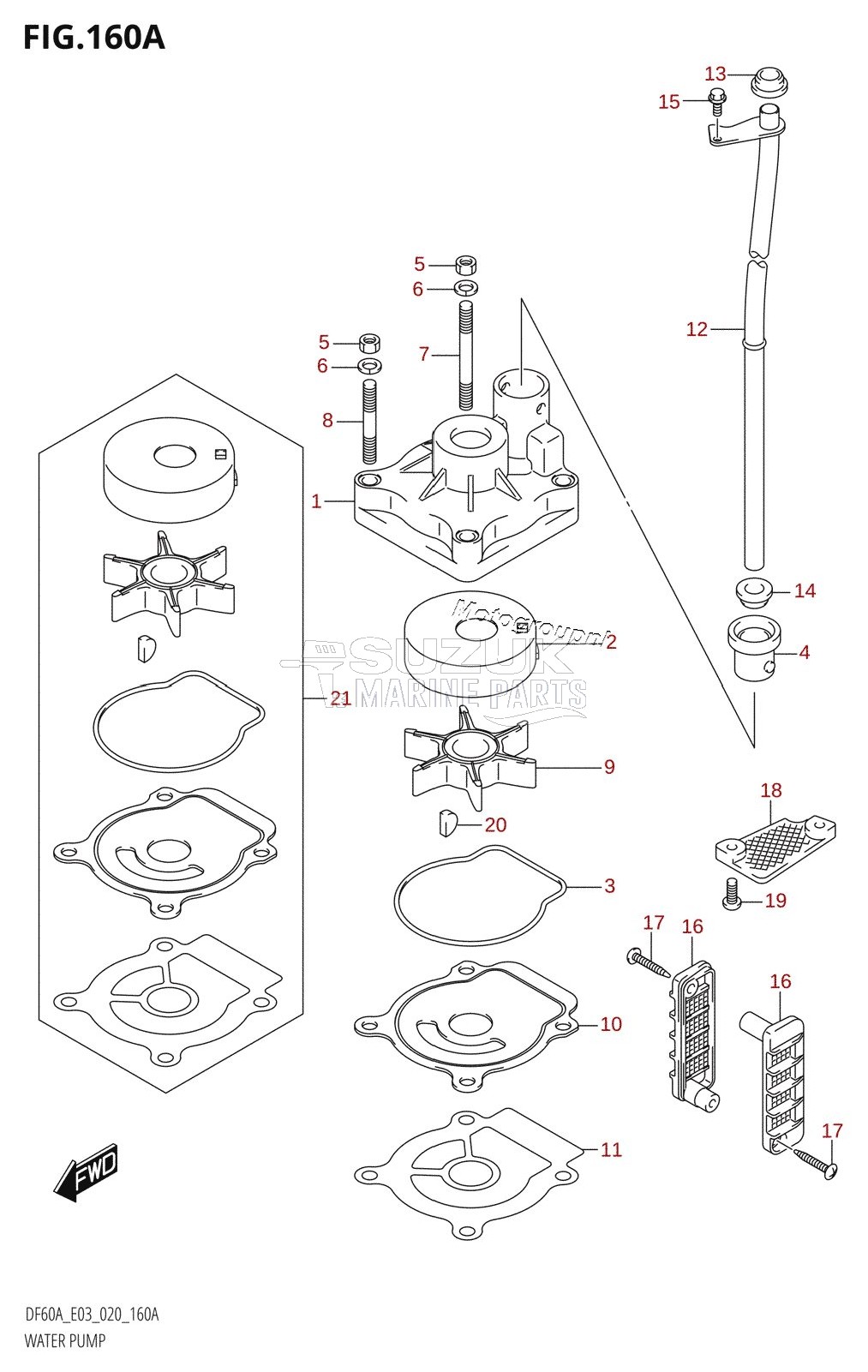 WATER PUMP (DF40A,DF50A,DF60A)