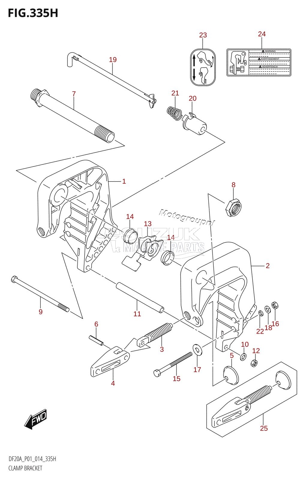 CLAMP BRACKET (DF20A:P40)