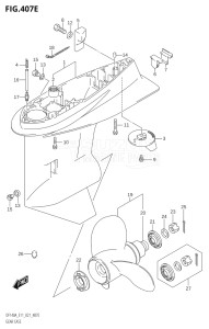 11503Z-140001 (2021) 115hp E11 E40-Gen. Export 1-and 2 (DF115AZ) DF115AZ drawing GEAR CASE (DF115AZ:E11,DF140AZ:E11)