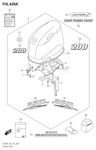 DF200AP From 20003P-610001 (E03)  2016 drawing ENGINE COVER