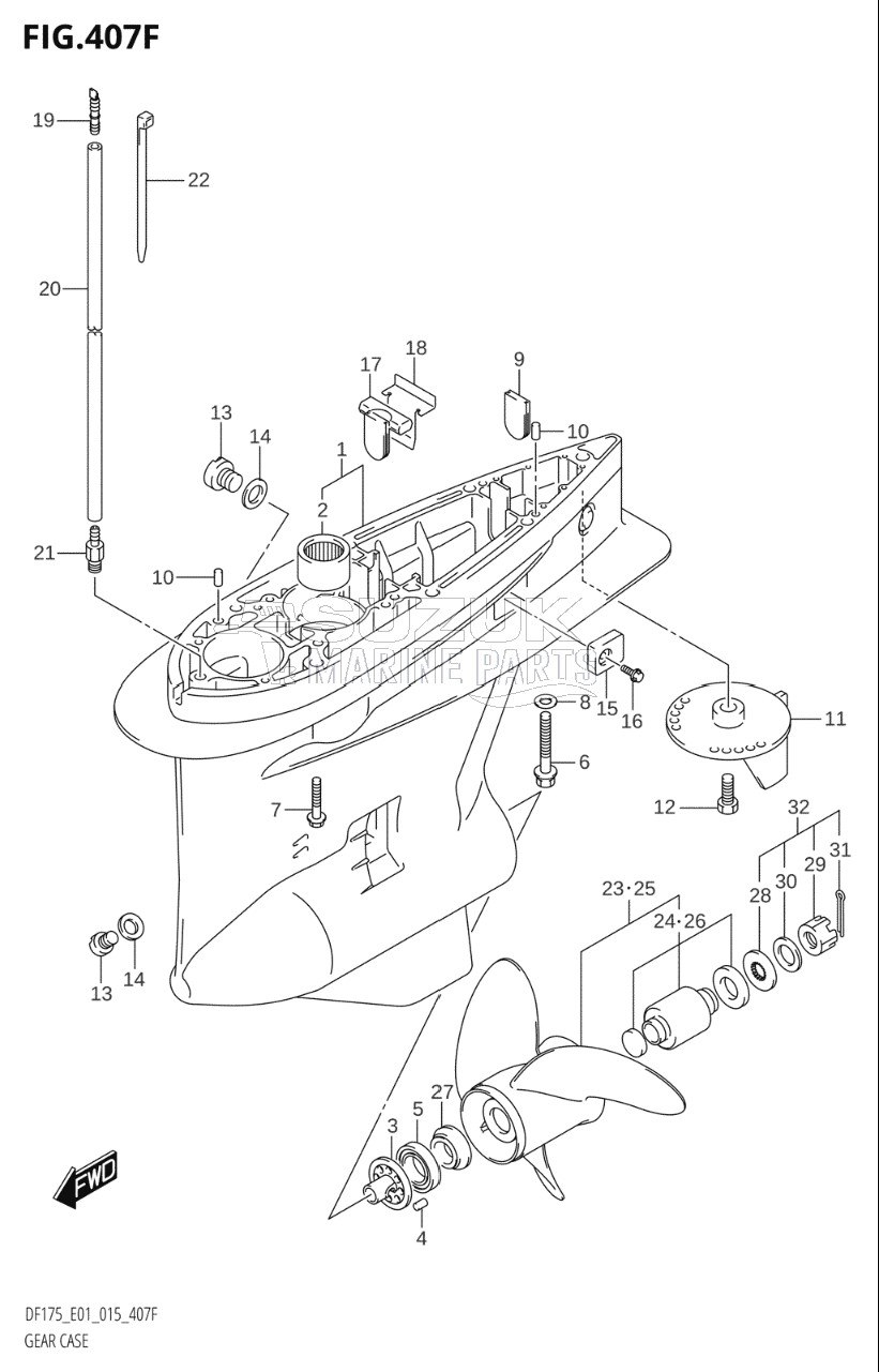 GEAR CASE (DF150Z:E40)