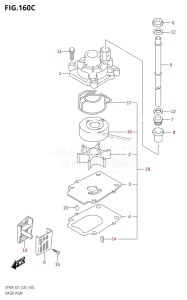 DF90A From 09003F-140001 (E11 E40)  2021 drawing WATER PUMP (DF80A:E01)