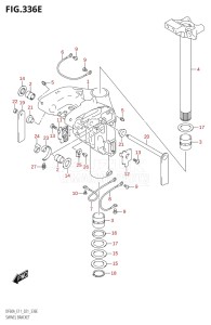 04004F-340001 (2023) 40hp E34-Italy (DF40AST) DF40A drawing SWIVEL BRACKET (DF60ATH)