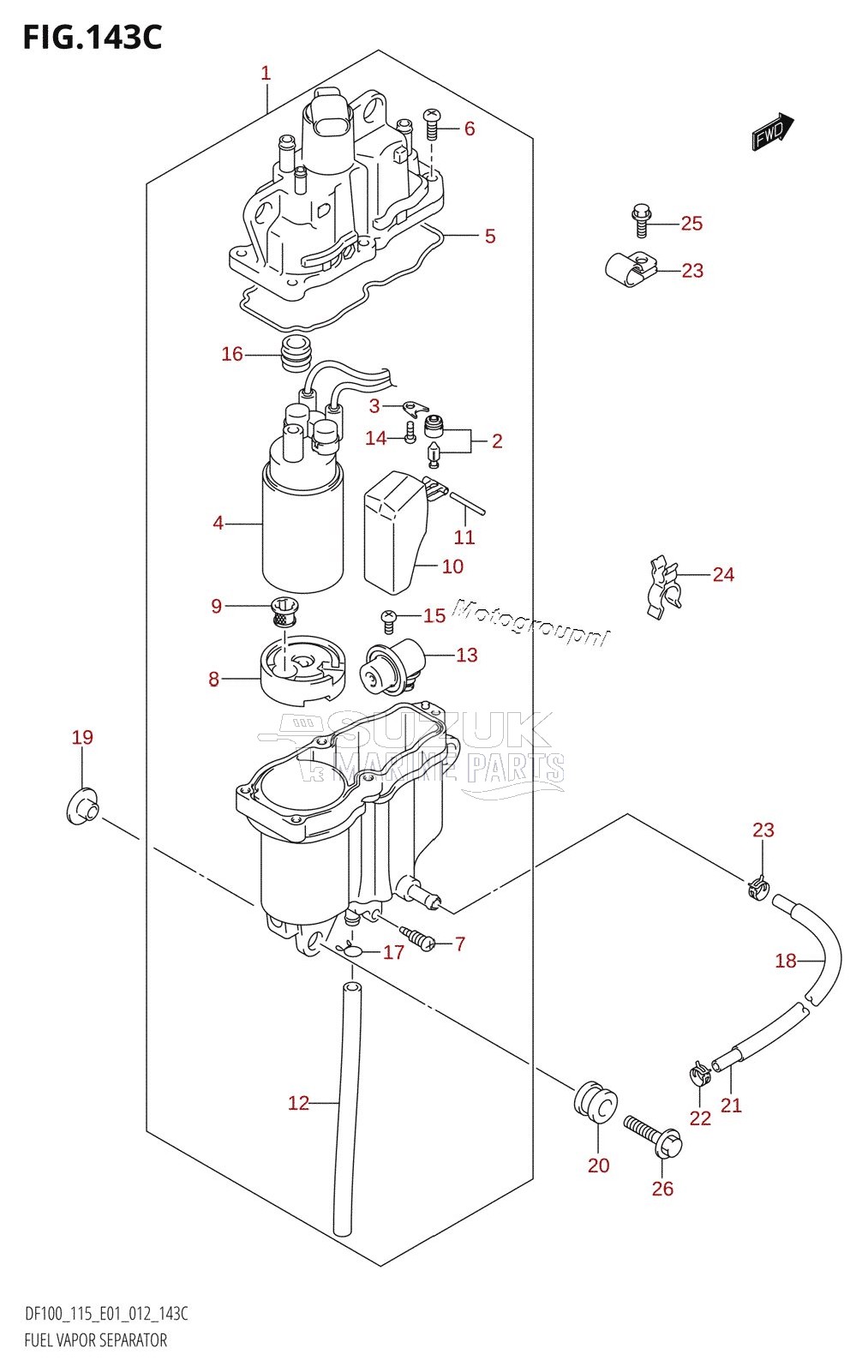 FUEL VAPOR SEPARATOR (DF115T:E01)