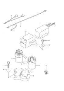 DF 25 drawing PTT Relay Remote Control w/Power Tilt