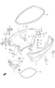 DF 9.9 drawing Side Cover S/N 652501 to 65XXXX