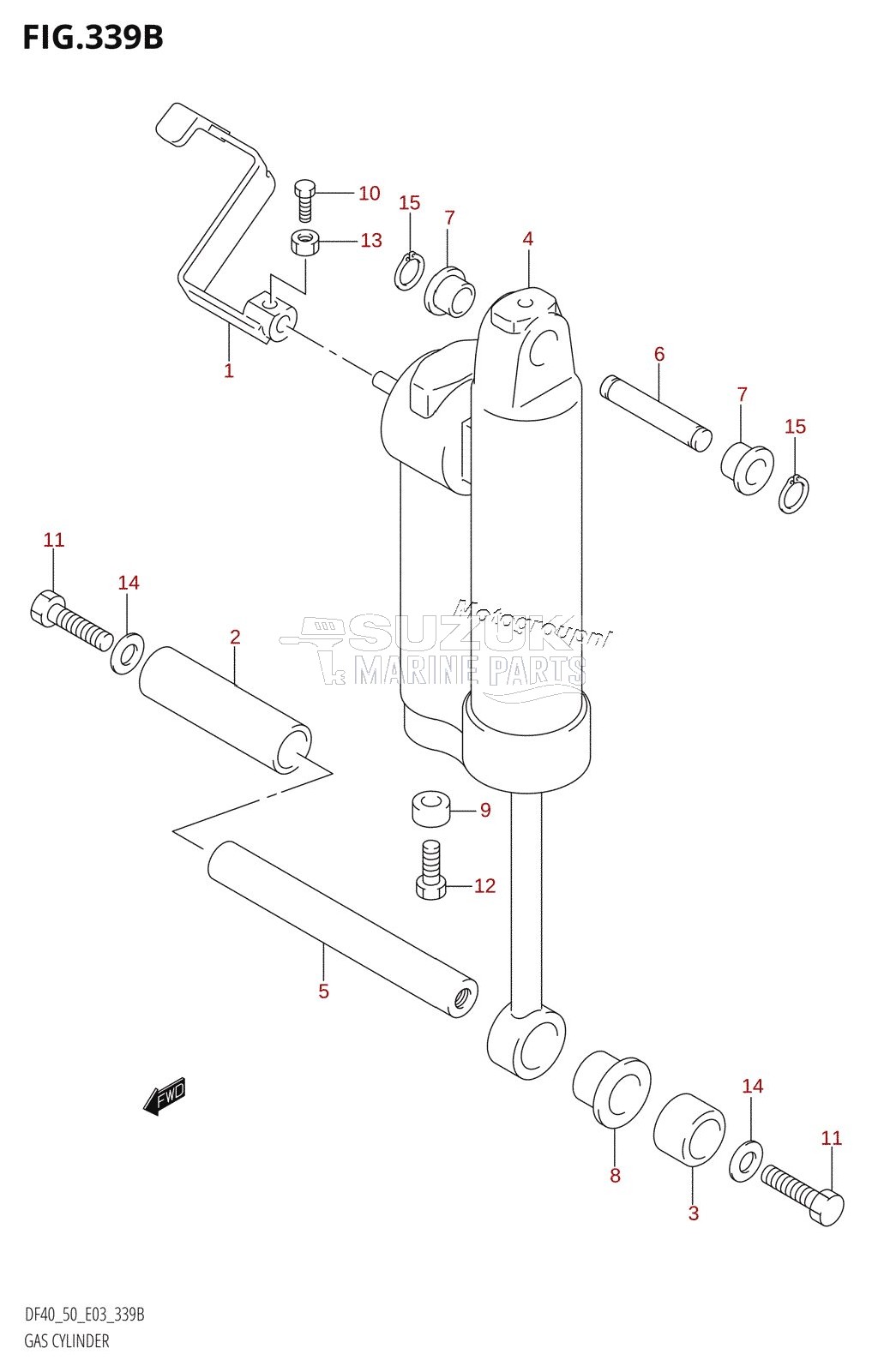 GAS CYLINDER ((DF40QH,DF50QH):(K1,K2))