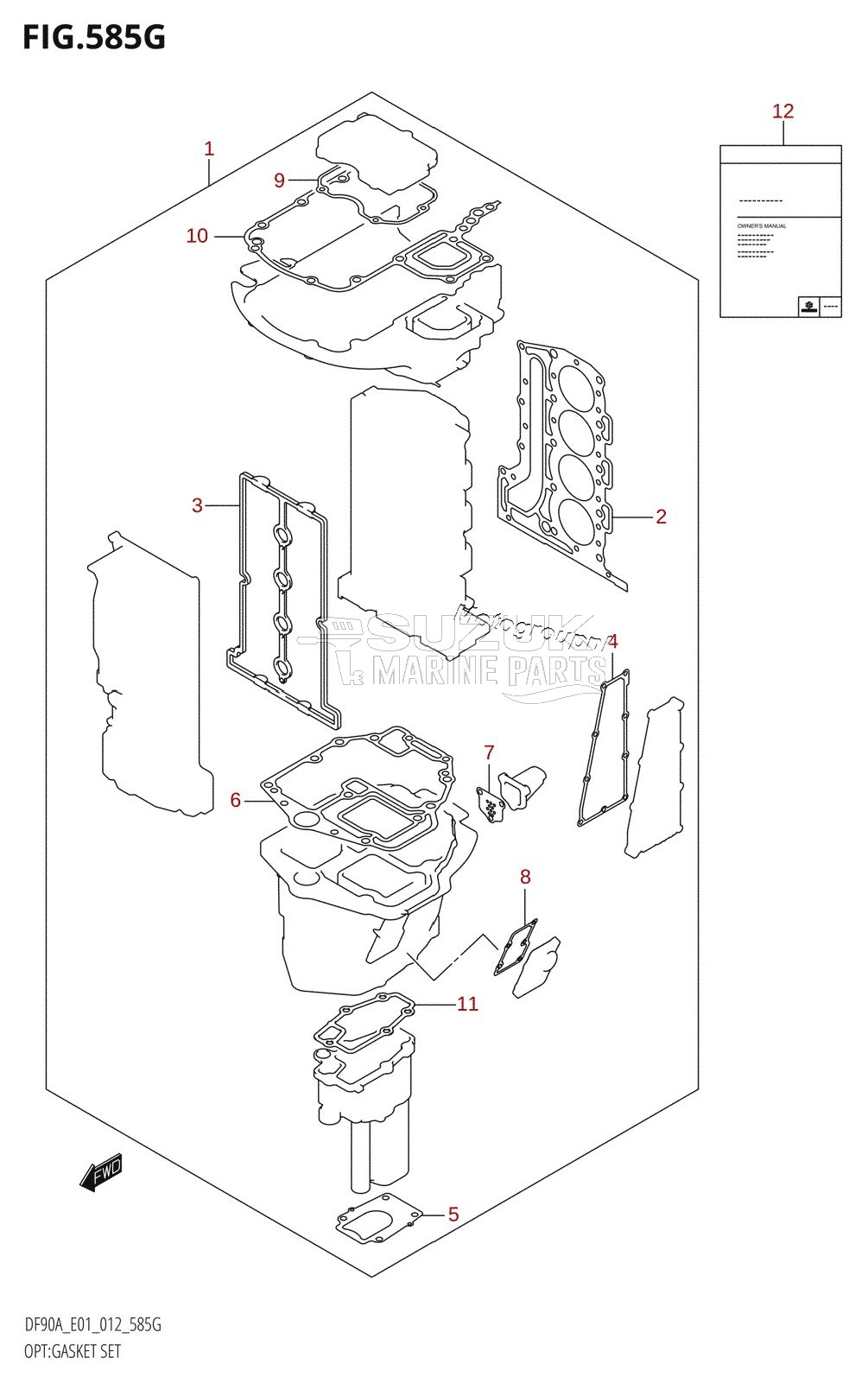 OPT:GASKET SET (DF90A:E01)