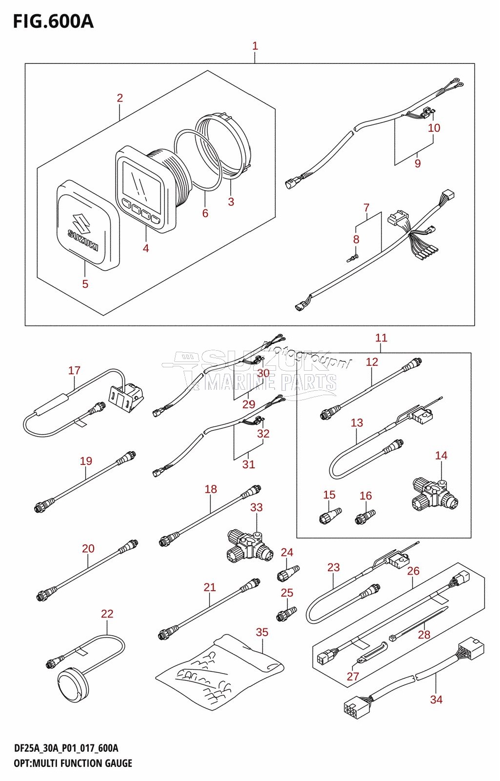 OPT:MULTI FUNCTION GAUGE (DF25AR:P01)