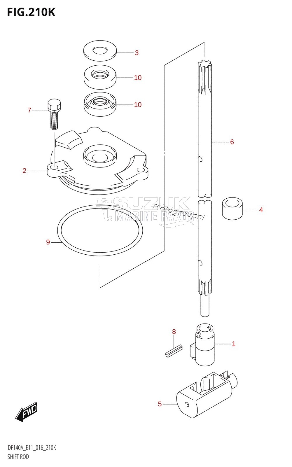 SHIFT ROD (DF115AST:E03)