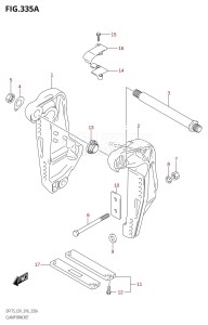 DF175TG From 17502F-610001 (E01 E40)  2016 drawing CLAMP BRACKET (DF150T:E01)