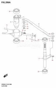 DF350A From 35001F-040001 (E01 E03  -)  2020 drawing CLUTCH ROD (020,021,022)