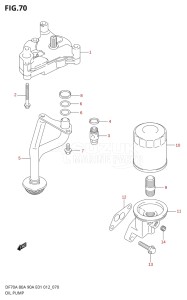 09003F-210001 (2012) 90hp E01 E40-Gen. Export 1 - Costa Rica (DF90A  DF90AT / DF90ATH  DF90ATH) DF90A drawing OIL PUMP