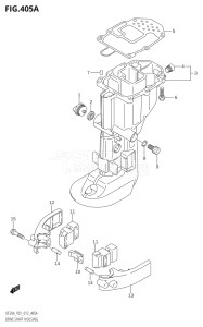 01504F-310001 (2013) 15hp P01-Gen. Export 1 (DF15A  DF15A    DF15AR  DF15AR    DF15AT) DF15A drawing DRIVE SHAFT HOUSING