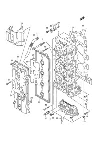 DF 150 drawing Cylinder Head