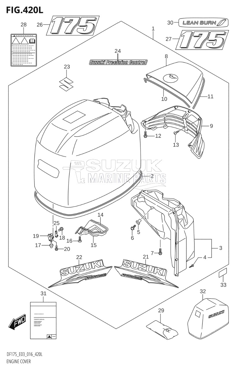 ENGINE COVER (DF175TG:E03)