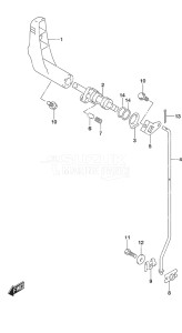 Outboard DF 6A drawing Clutch Lever