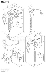 14001F-251001 (2002) 140hp E03-USA (DF140TK2) DF140 drawing OPT:SWITCH (K5,K6,K7,K8,K9,K10,011)