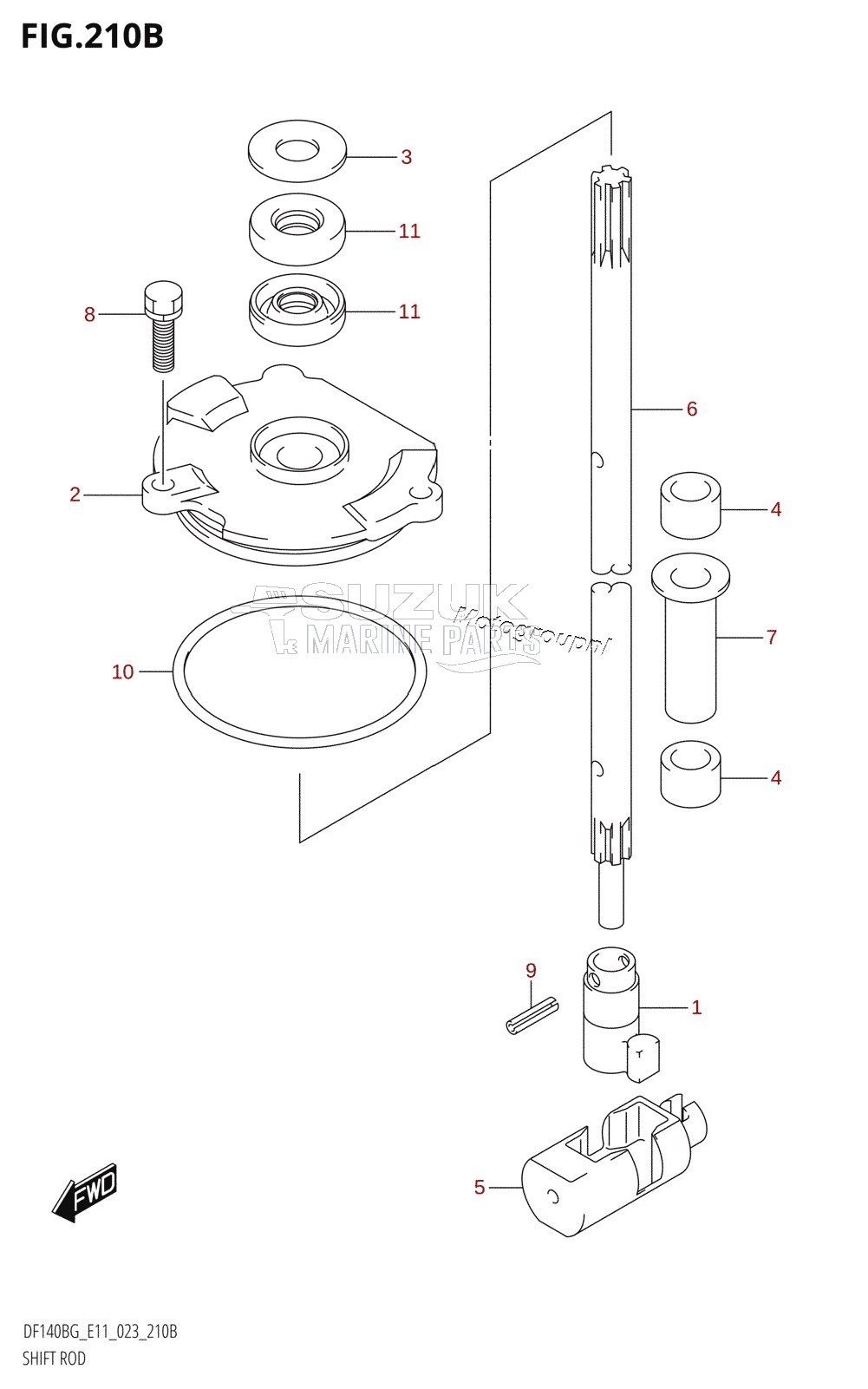 SHIFT ROD (DF115BZG,DF140BZG)