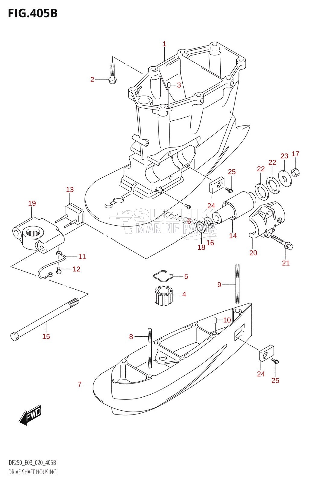 DRIVE SHAFT HOUSING ((DF250T,DF250Z):XX-TRANSOM)