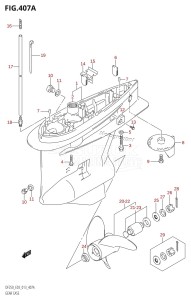 DF250ST From 25004F-310001 (E03)  2013 drawing GEAR CASE (DF200T:E03)