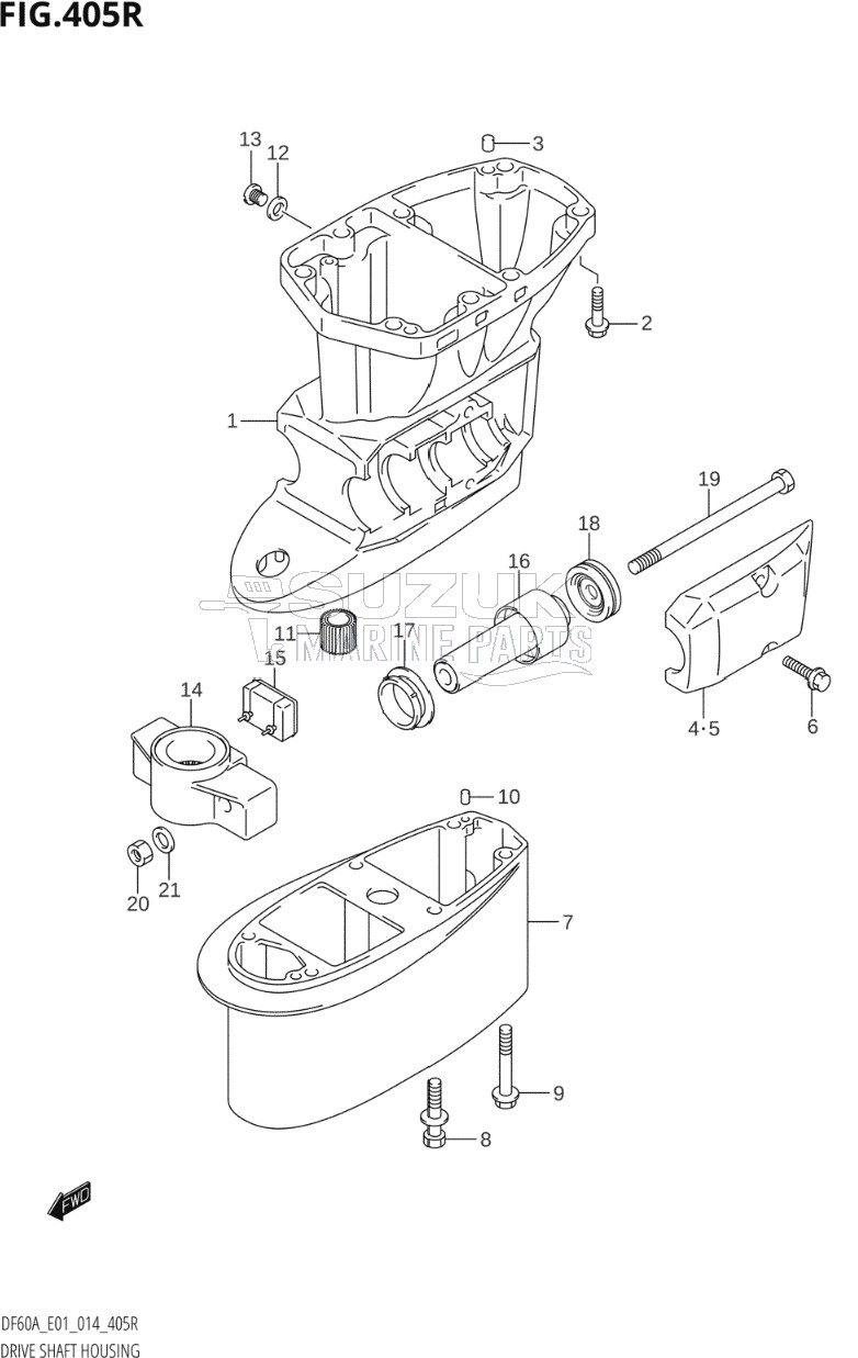 DRIVE SHAFT HOUSING (DF60AVT:E01)