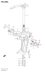 DF250Z From 25003Z-310001 (E01 E40)  2013 drawing SWIVEL BRACKET (DF250Z:E01:(X-TRANSOM,XX-TRANSOM))