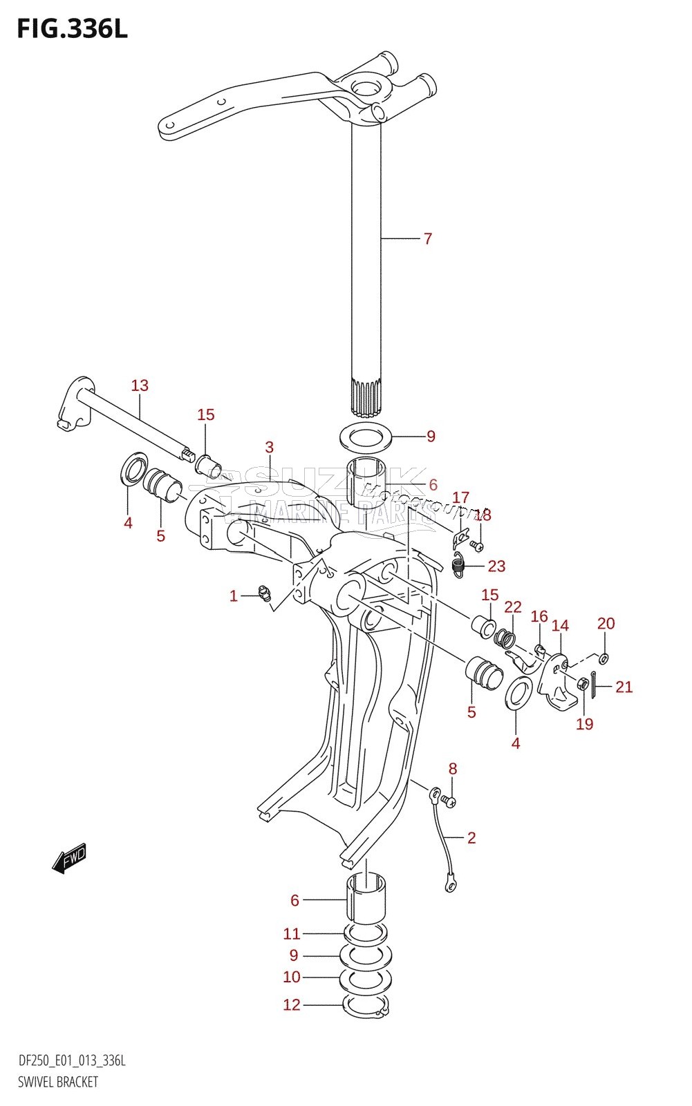 SWIVEL BRACKET (DF250Z:E01:(X-TRANSOM,XX-TRANSOM))