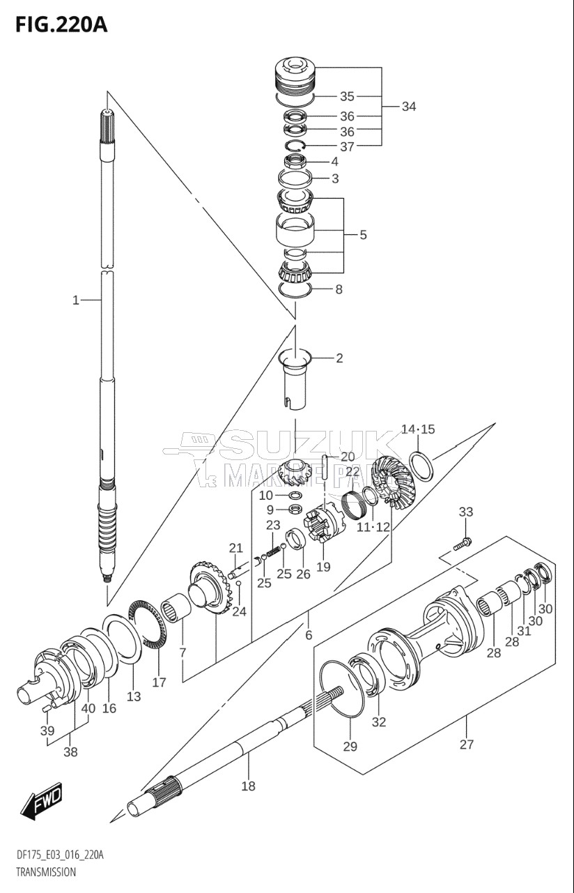 TRANSMISSION (DF150T:E03)