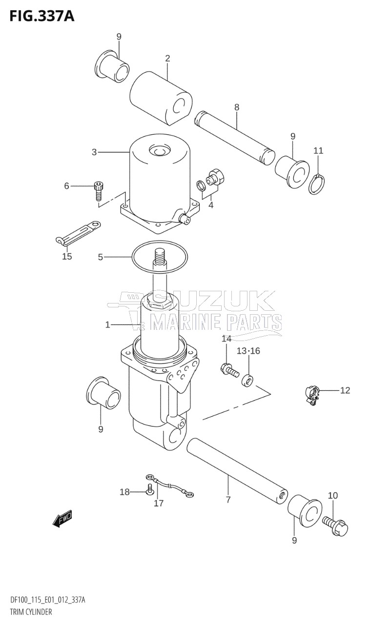 TRIM CYLINDER (DF100T:E01)