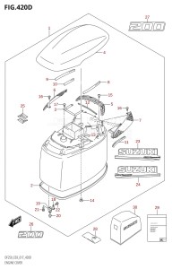 DF200 From 20002F-710001 (E03)  2017 drawing ENGINE COVER (DF200Z:E03)