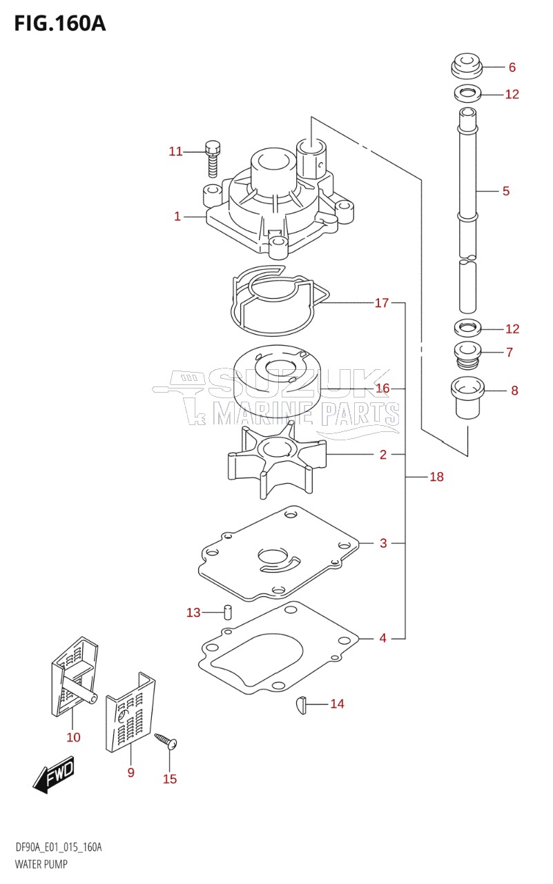 WATER PUMP (DF70A:E01)