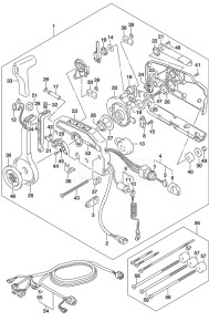 Outboard DF 250 drawing Remote Control